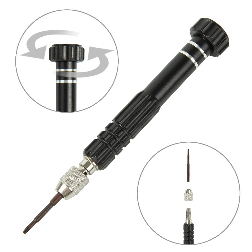 Precision Magnetic Torx Cross Pentalobe Head Screwdriver. Repair Kit For iPhone OR Android