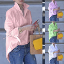 Women's Long Sleeve Solid Color Blouse.