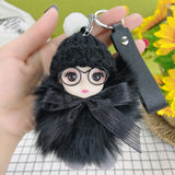 Pompom Cute Fluffy Plush Doll Keychains.