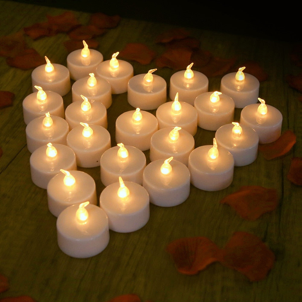 6/24Pcs Flameless LED Battery Powered Candles.