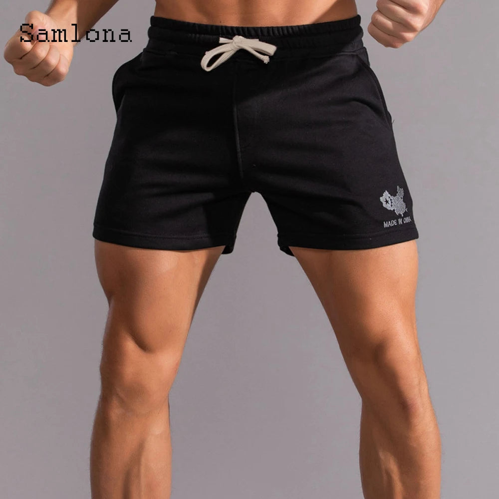 Men's Leisure Shorts With Lace Up And Pockets