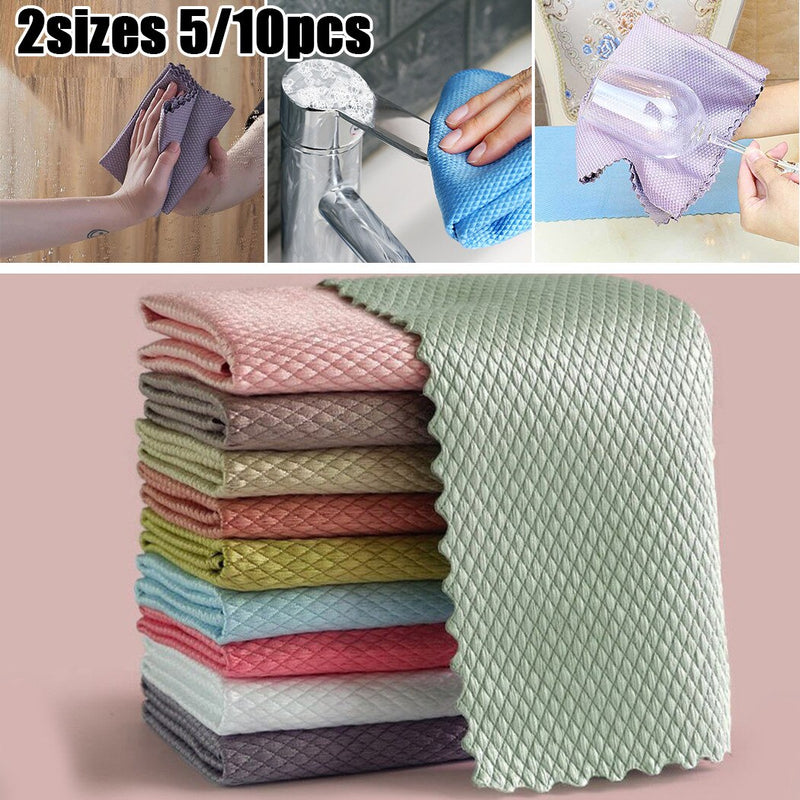 Reusable Microfiber Streak-Free Miracle Cleaning Cloths.