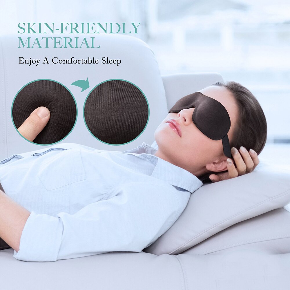 Tcare 3D Sleeping Eye Mask, Total Darkness When You Travel, Day Time Naps OR Work Shift work.