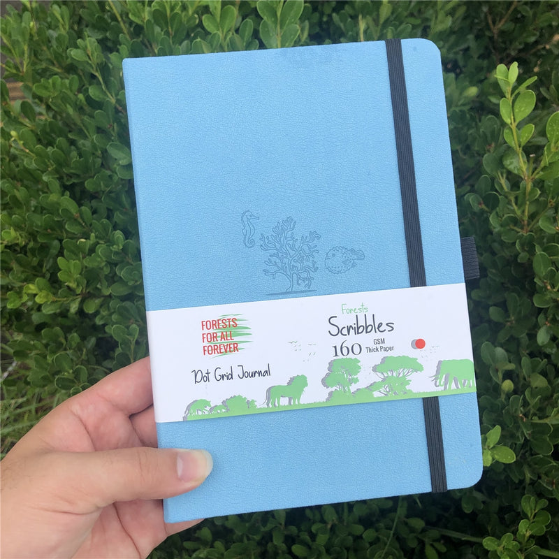 BUKE BULLET  Dotted Journal Notebook With Inner Pocket and Pages 1-160 For Drawing, Sketching.