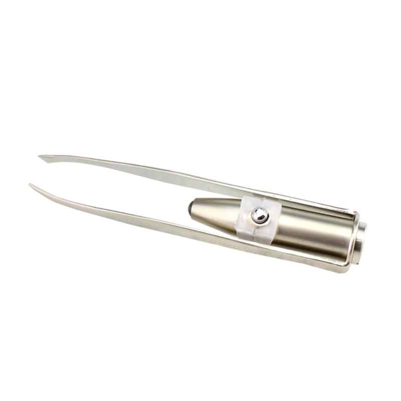 1pc Stainless Steel LED eyebrow tweezer.