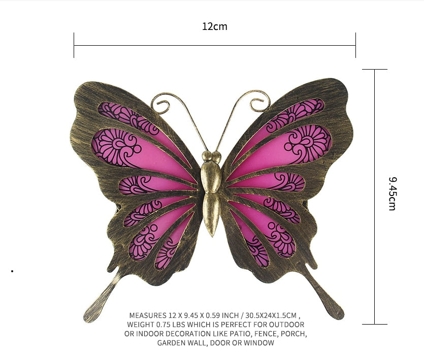 Garden Butterfly Wall Artwork for Home and Outdoor Decorations.