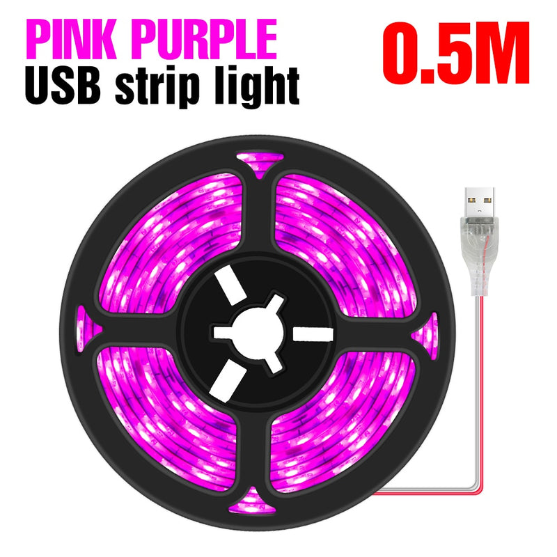LED/USB Full Spectrum Phyto Lamp 5V with Grow Light Strip 0.5m 1m 2m 3m.