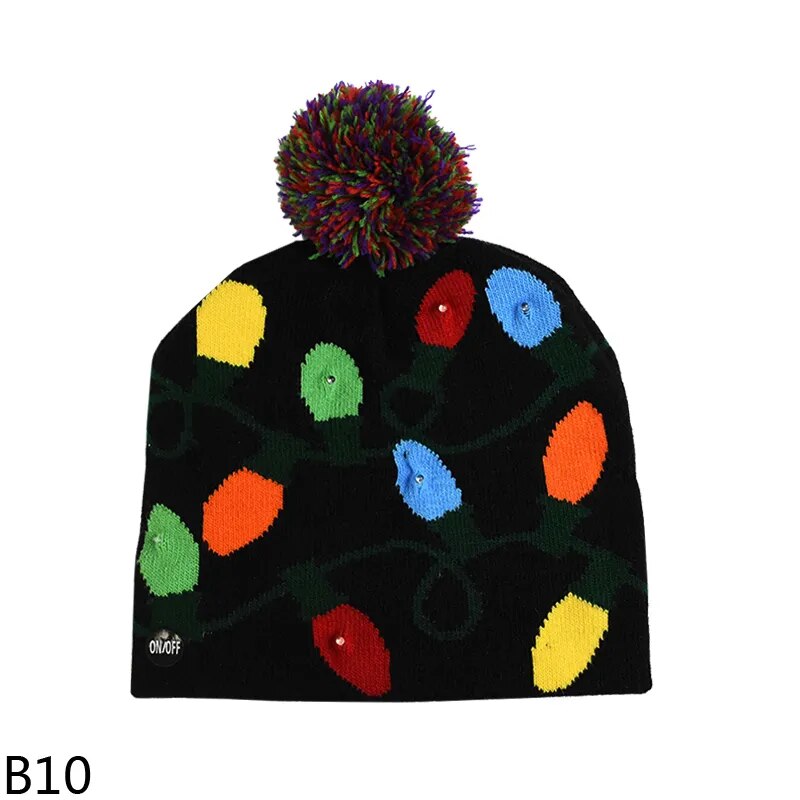 Children's LED Knitted Christmas Beanie hats.