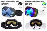 Double Layer, Anti-Fog UV400 Ski Goggles with Case.