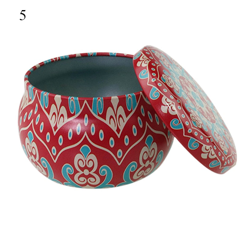 NEW Retro Floral Mini Tin Can For Aromatherapy Candle Making Containers, Coffee, Tea, Spices, Candy And Jewelry Storage Case.