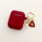 Vintage Rose Keychain with Silicone Case For Apple Airpods 1 2 Pro 3 Bluetooth.