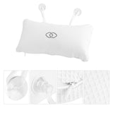 Non-Slip Bath Pillow with Suction Cups. Thick headrest to give your neck and back support.