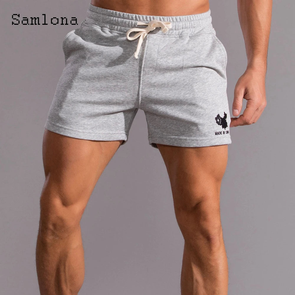 Men's Leisure Shorts With Lace Up And Pockets