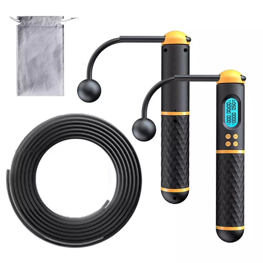 2 In 1 Multifunction Non-Slip Handle Skipping Rope With Digital Counter For Jumping and Calorie Count
