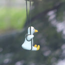 Car Rearview Mirror Ornaments Of Swinging Ducks.