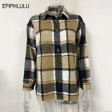 Women's Autumn Plaid Jacket.