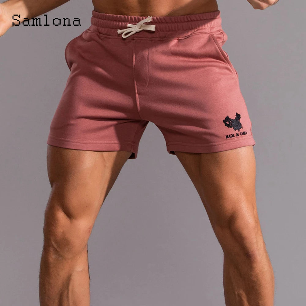 Men's Leisure Shorts With Lace Up And Pockets
