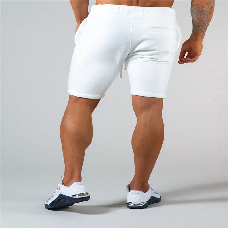 Men's cotton casual, gym shorts.