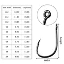 Aorace 100Pcs carbon steel circle fishing hooks.