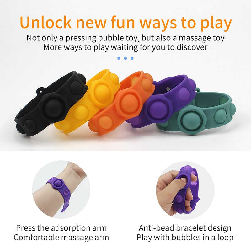 Anti Stress Silicone Bubble Wristband Bracelet.