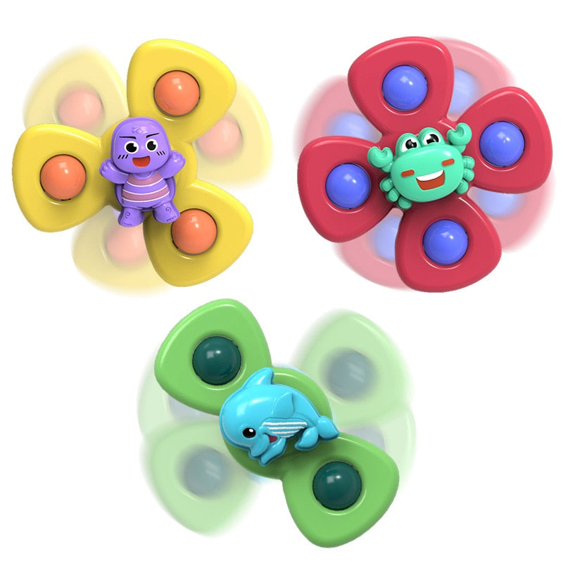 1pcs Cartoon Fidget Spinner.  Educational toy as well as rattle toy.