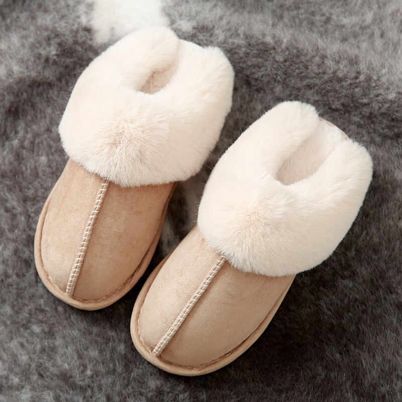 JIANBUDAN Plush Lightweight soft comfortable warm slippers.