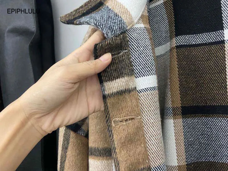 Women's Autumn Plaid Jacket.