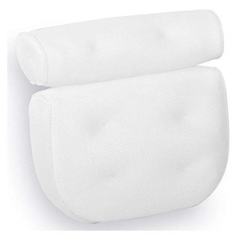 Non-Slip Bath Pillow with Suction Cups. Thick headrest to give your neck and back support.