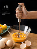 Stainless Steel Hand Held Semi Automatic  Whisk to Beat Eggs.