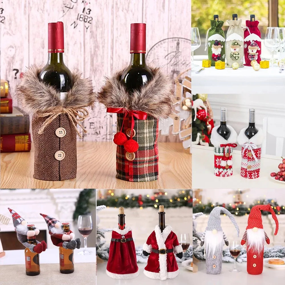 FengRise Christmas Wine Bottle Cover.