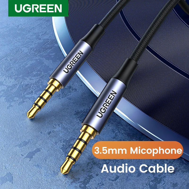 UGREEN 3.5mm Aux Male to Male Audio Cable 4 Pole TRRS 4-Conductor