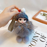 Pompom Cute Fluffy Plush Doll Keychains.