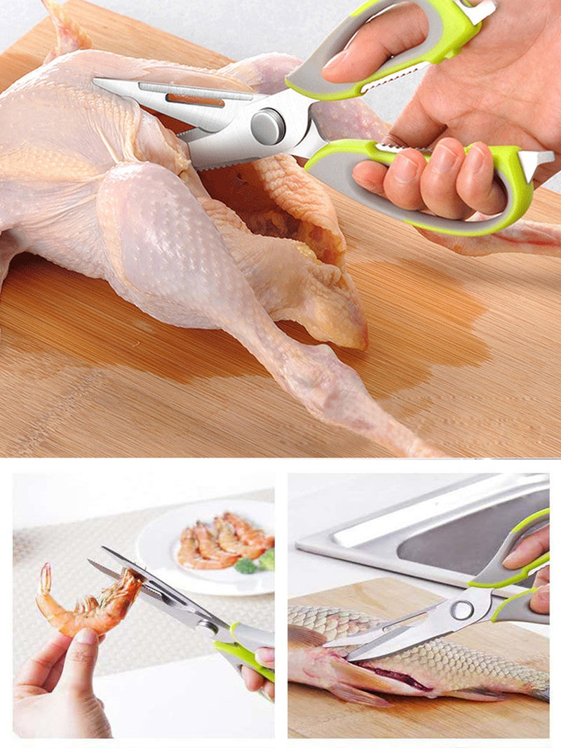 XITUO Multifunction Stainless Steel Kitchen Scissors. These cooking shears can be used to cut chicken and fish.