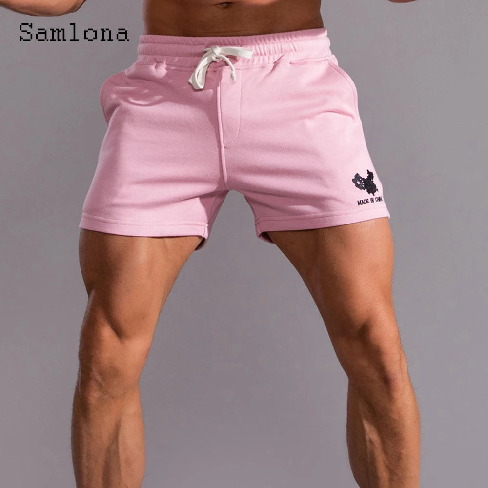 Men's Leisure Shorts With Lace Up And Pockets