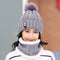 Women Wool Knitted Ski Hat.  Warm, thick scarf  to protect you from winter winds.