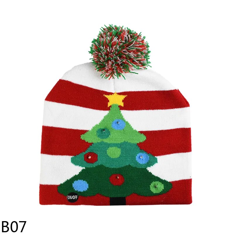 Children's LED Knitted Christmas Beanie hats.