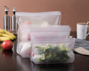 Reusable/leakproof silicone ziplock storage bags. Keeps all stored food fresh