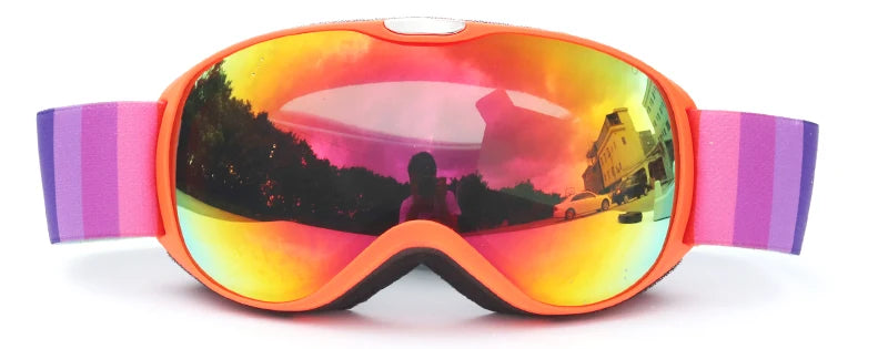 Children's Anti-fog, Double Layer Ski Goggles.