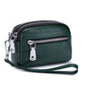 Women's Genuine Leather  Double Zipper Purse