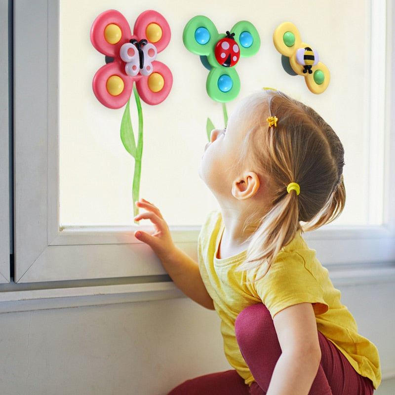 1pcs Cartoon Fidget Spinner.  Educational toy as well as rattle toy.