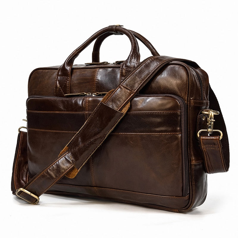 Genuine Leather Laptop Briefcase.