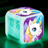 LED digital unicorn alarm clock and light.