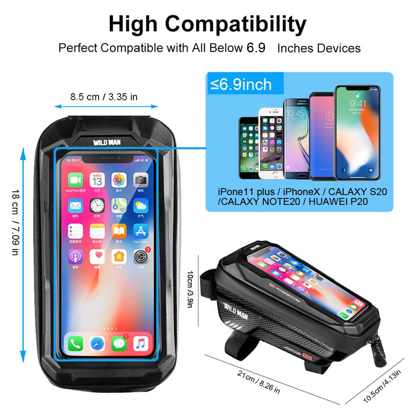 WILD MAN  waterproof, touchscreen 6.6 inch phonecase.