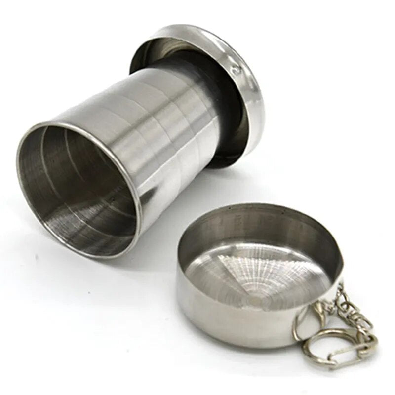75,150 Or 250ML Stainless Steel Folding Cup.