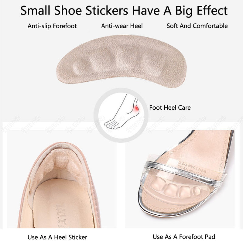 Silicone Non-slip Self-adhesive Gel Insert Pads for Women's Shoes.