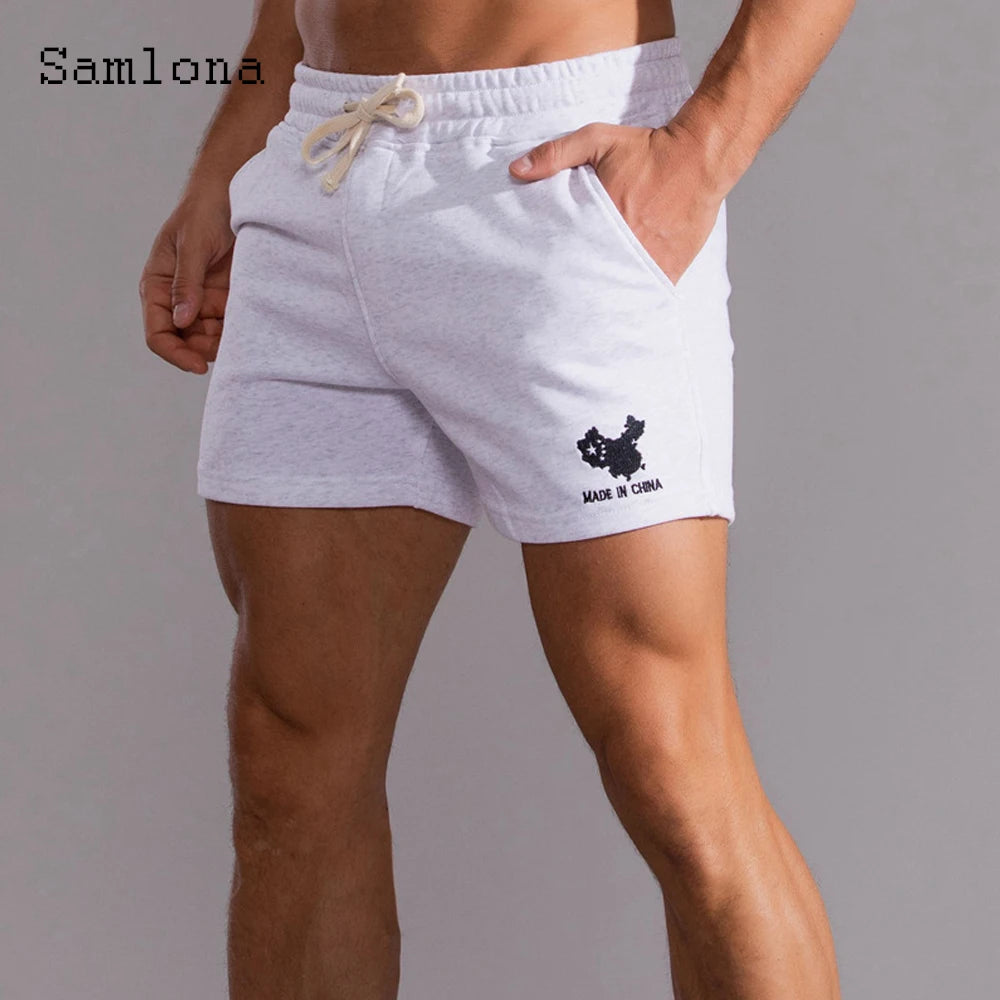 Men's Leisure Shorts With Lace Up And Pockets