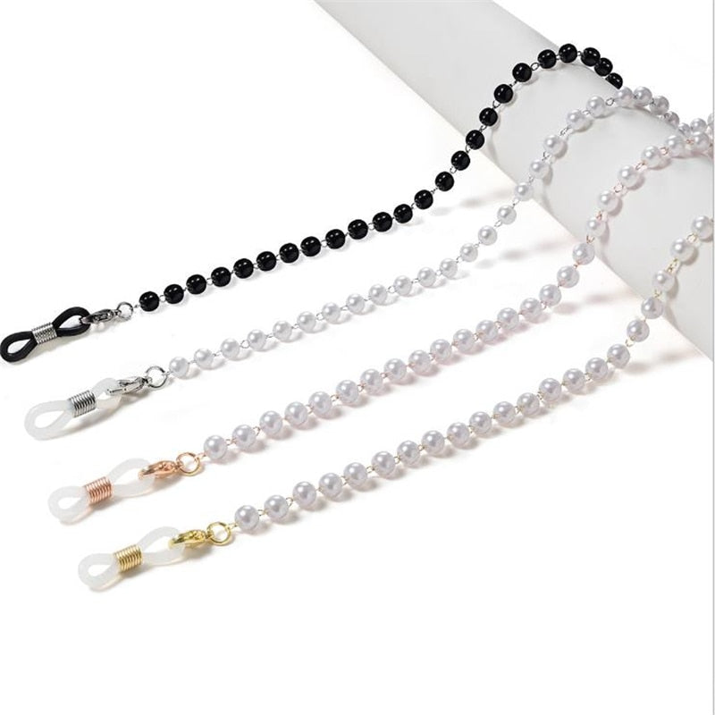 Women's fashion Pearl Bead Lanyard glass chain.