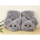 Winter Faux Fur Plush Warm Half Finger Mittens/Gloves.