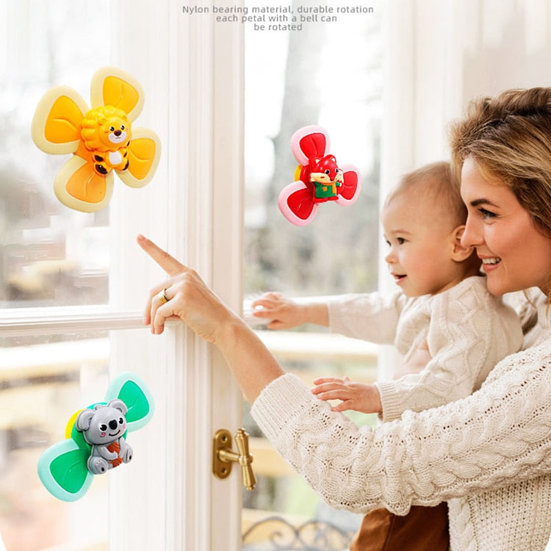 1pcs Cartoon Fidget Spinner.  Educational toy as well as rattle toy.