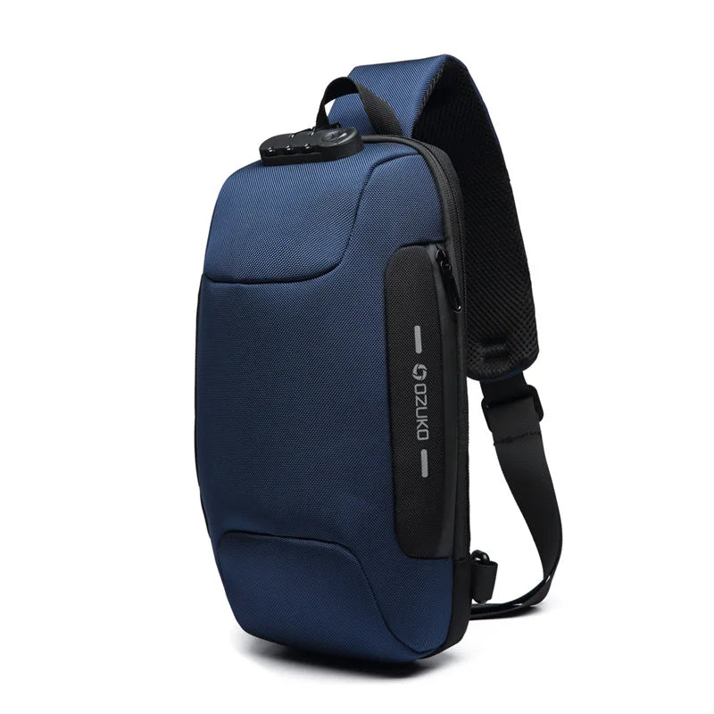 OZUKO Multifunction Waterproof Anti-theft Crossbody Bag for Men And Women